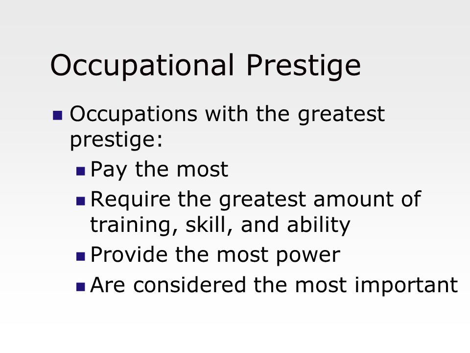 Occupational Prestige