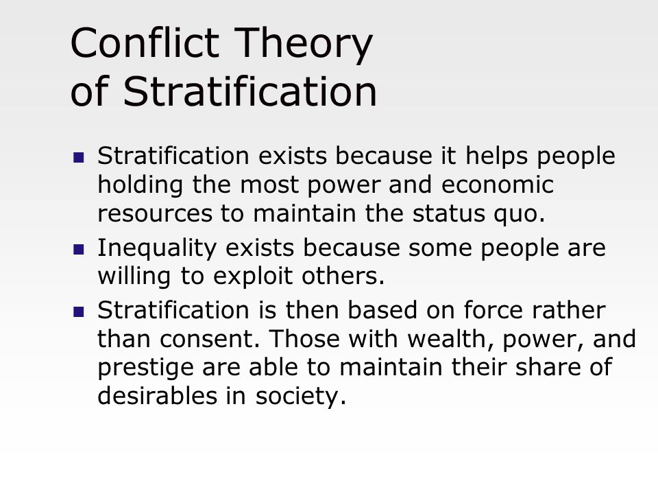 Conflict Theory of Stratification
