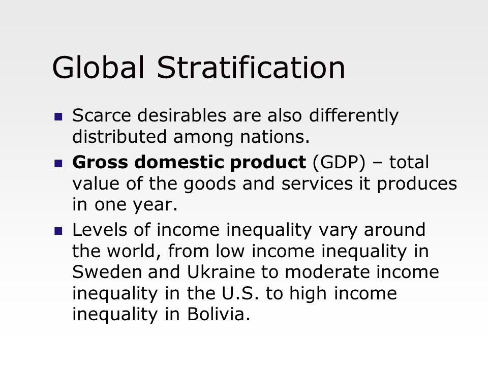 Global Stratification