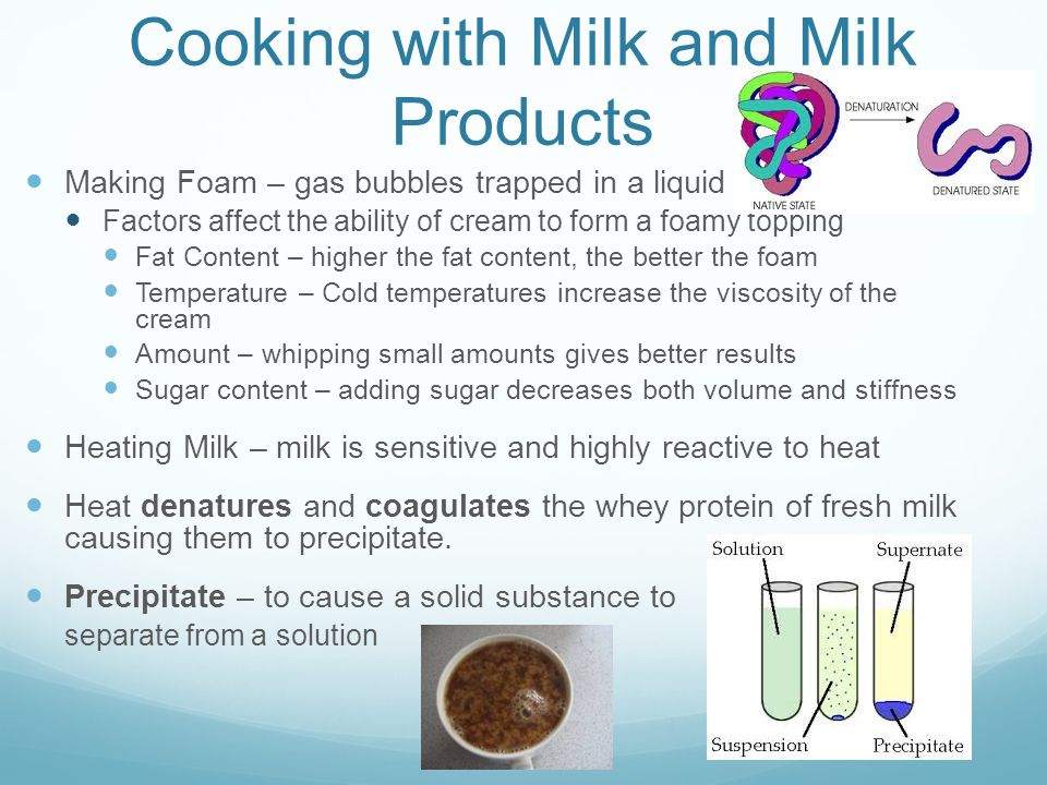 Cooking with Milk and Milk Products