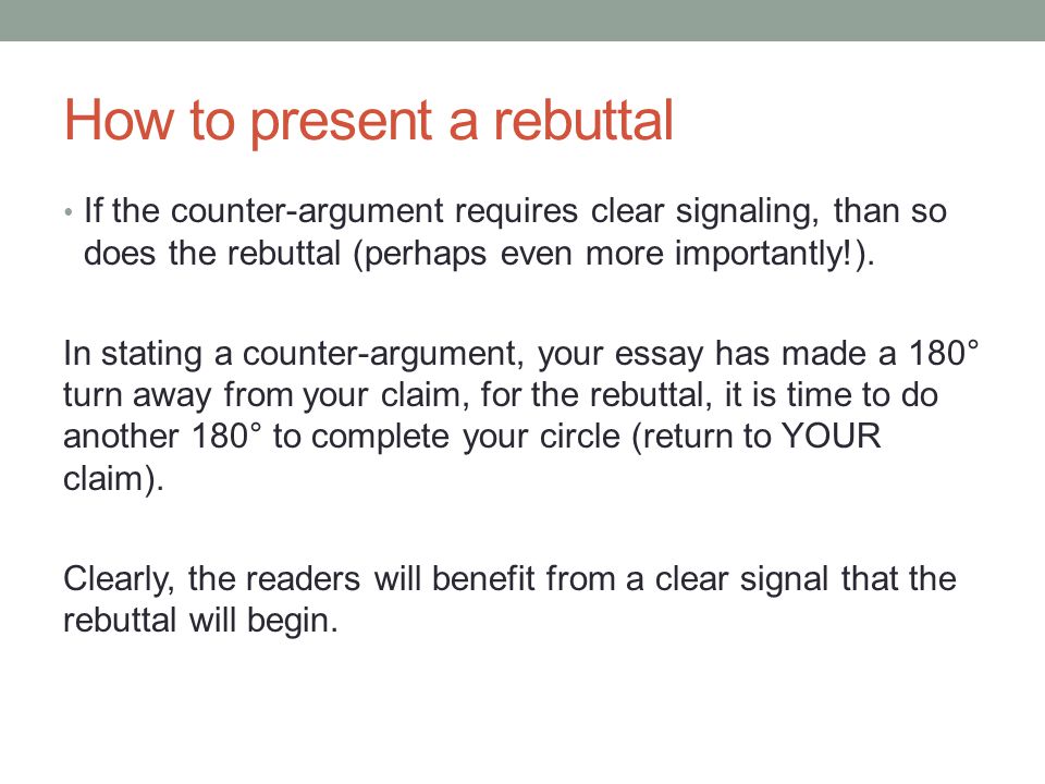 example of a rebuttal in an argumentative essay argumentative essay rebuttal example