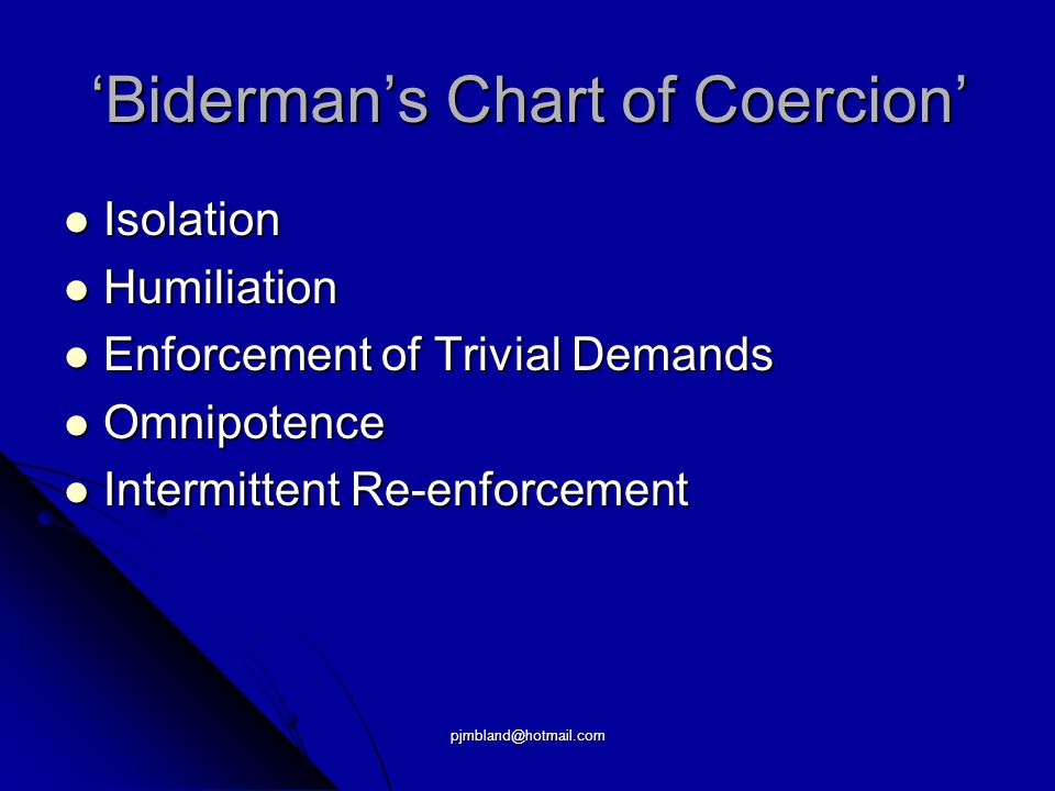 Biderman S Chart Of Coercion