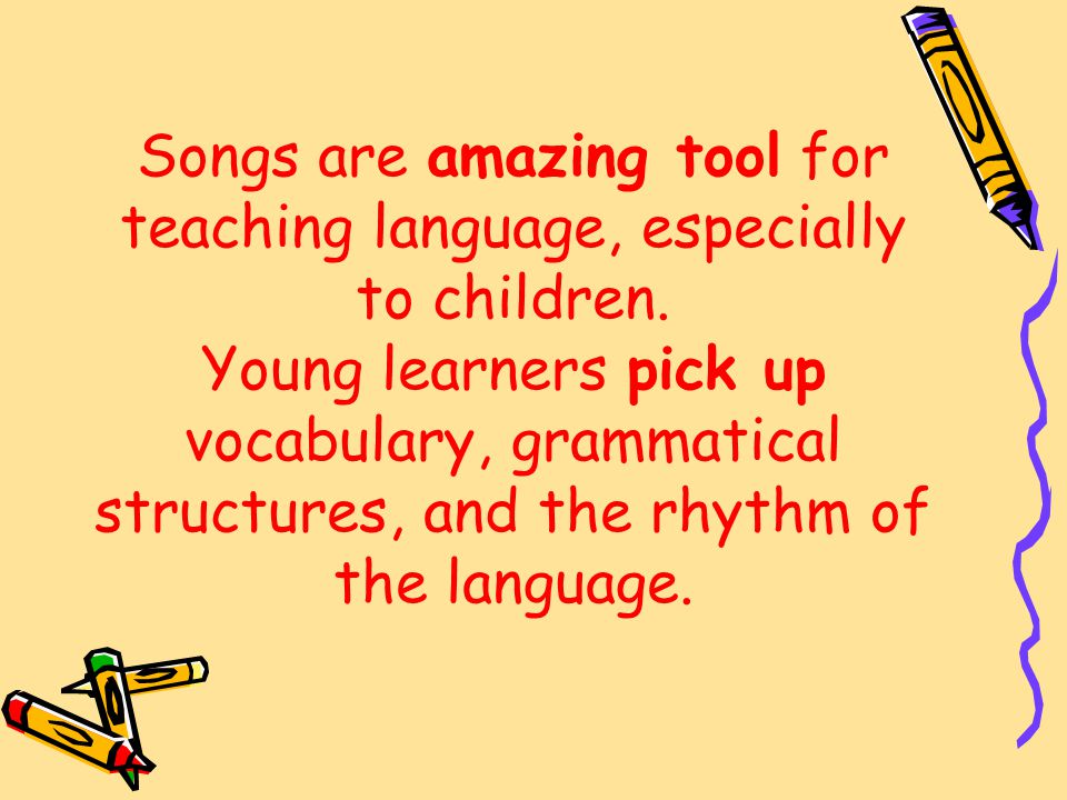 Teaching children English through songs
