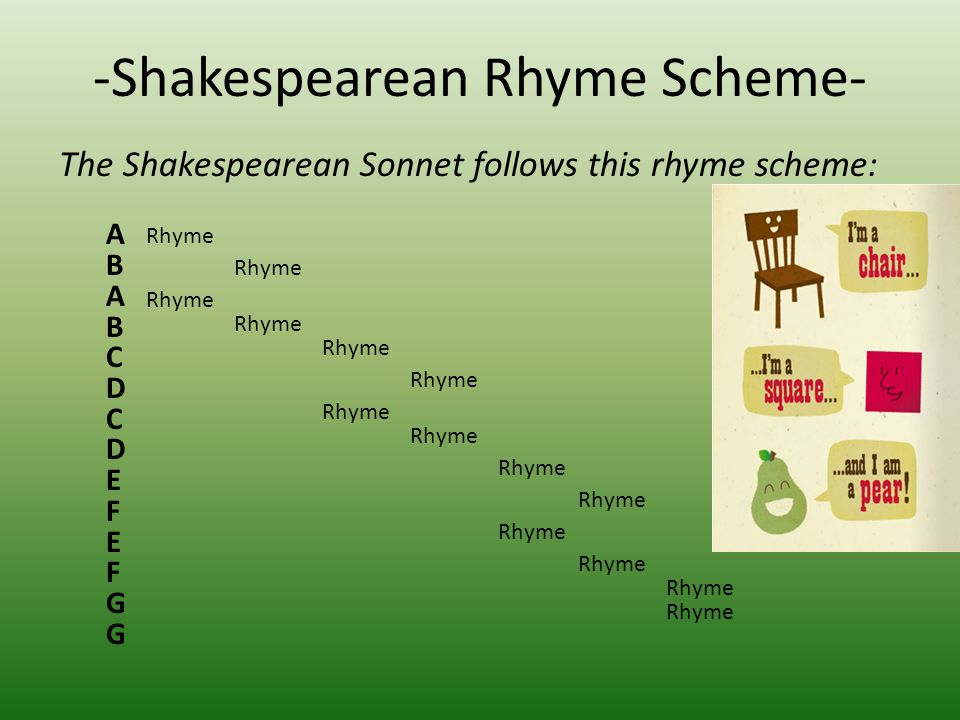 -Shakespearean Rhyme Scheme-