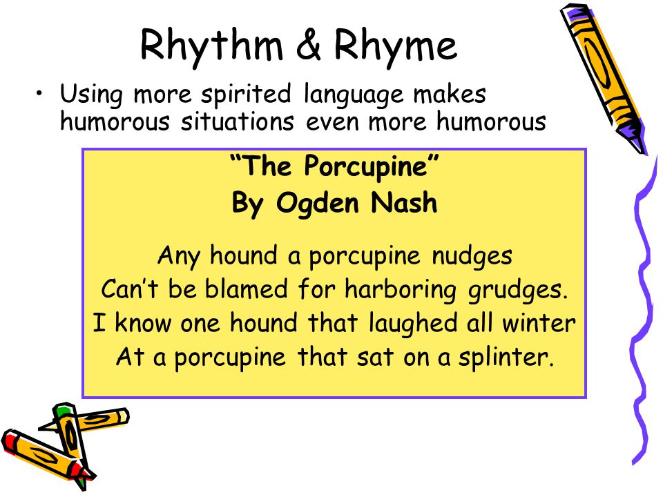 Rhythm & Rhyme The Porcupine By Ogden Nash