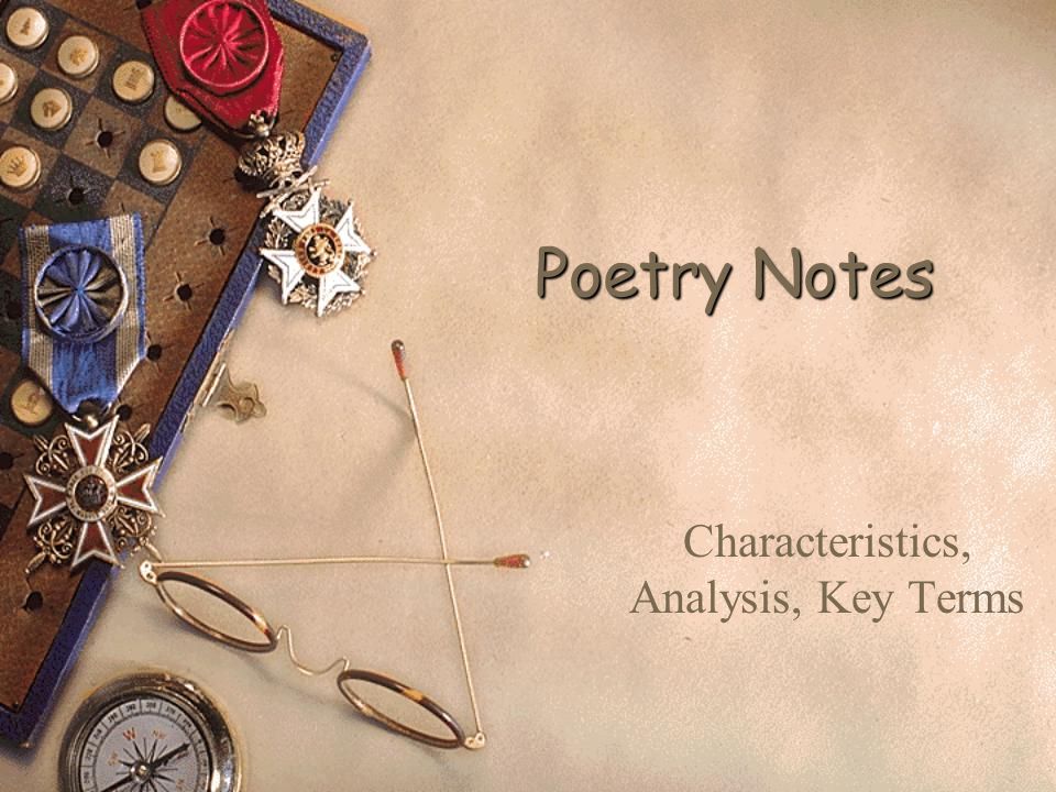 Characteristics, Analysis, Key Terms