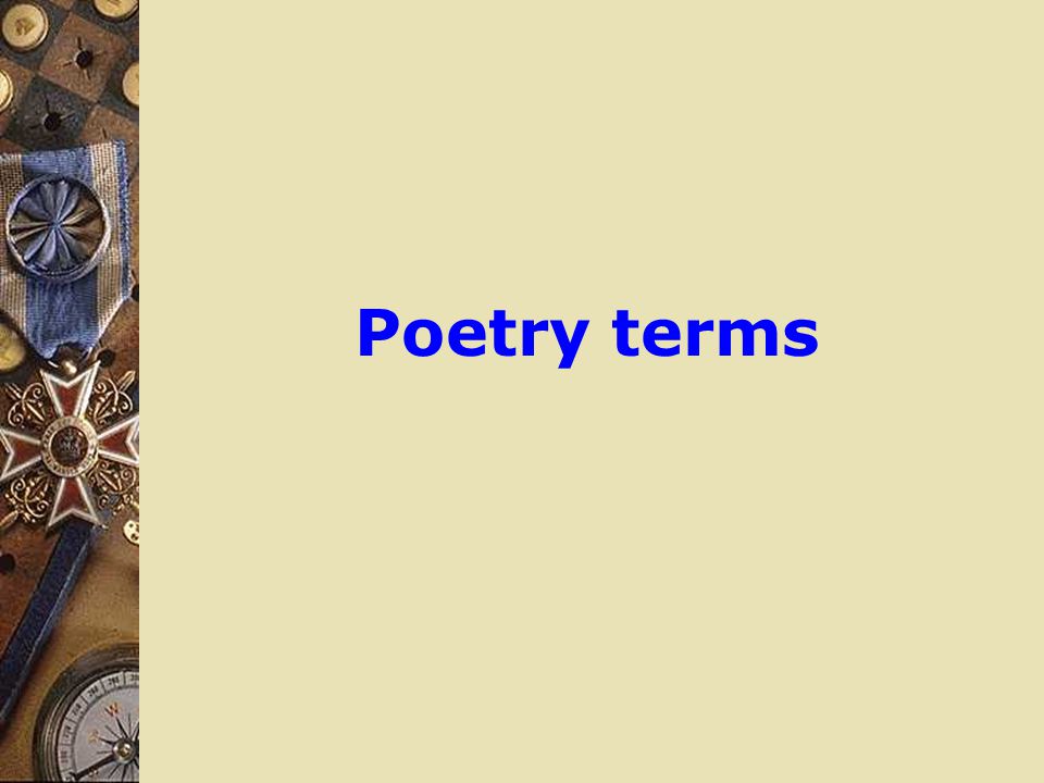 Poetry terms