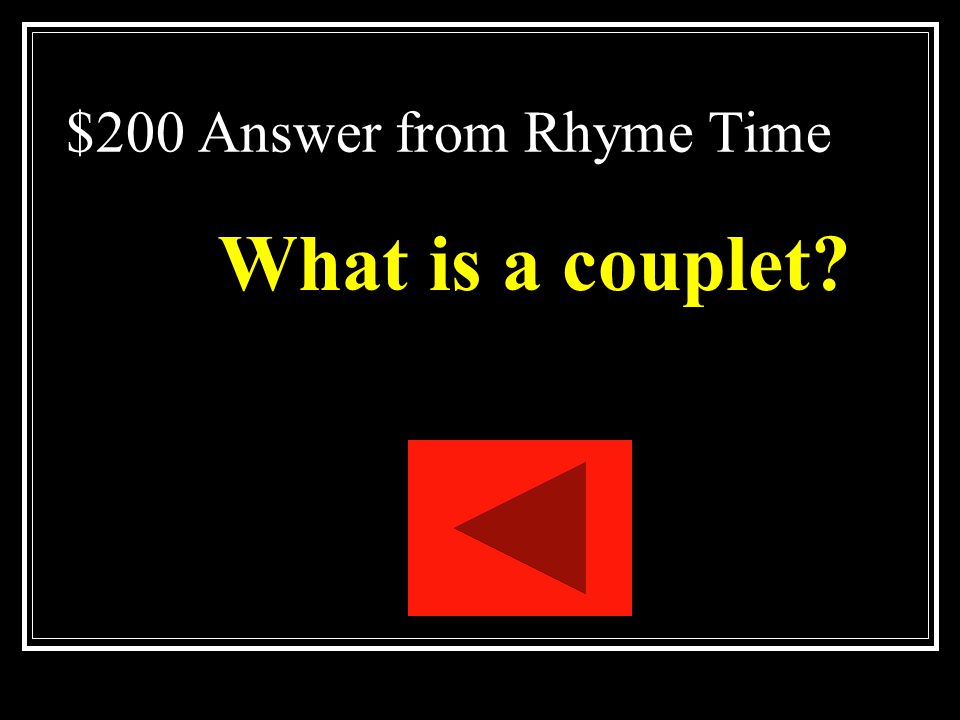 $200 Answer from Rhyme Time