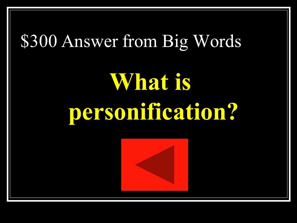 What is personification