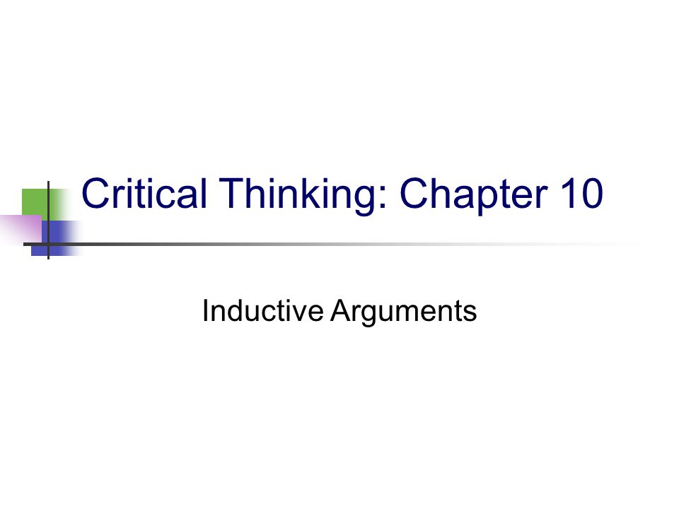 Critical Thinking: Chapter 10