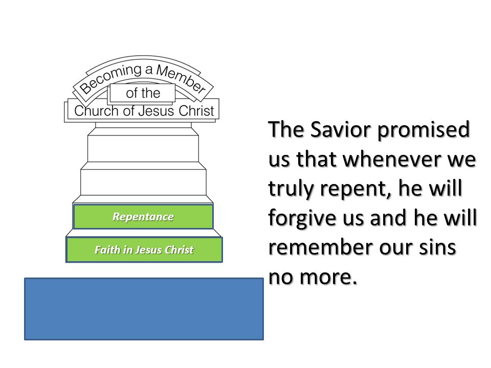 The Savior promised us that whenever we truly repent, he will forgive us and he will remember our sins no more.