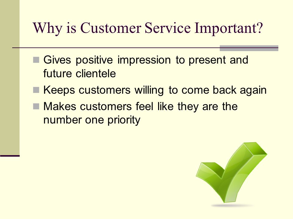 Why is Customer Service Important