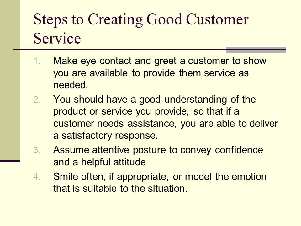 Steps to Creating Good Customer Service