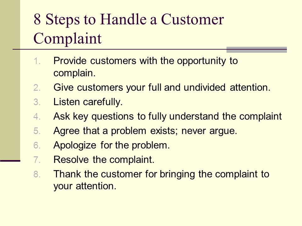 8 Steps to Handle a Customer Complaint