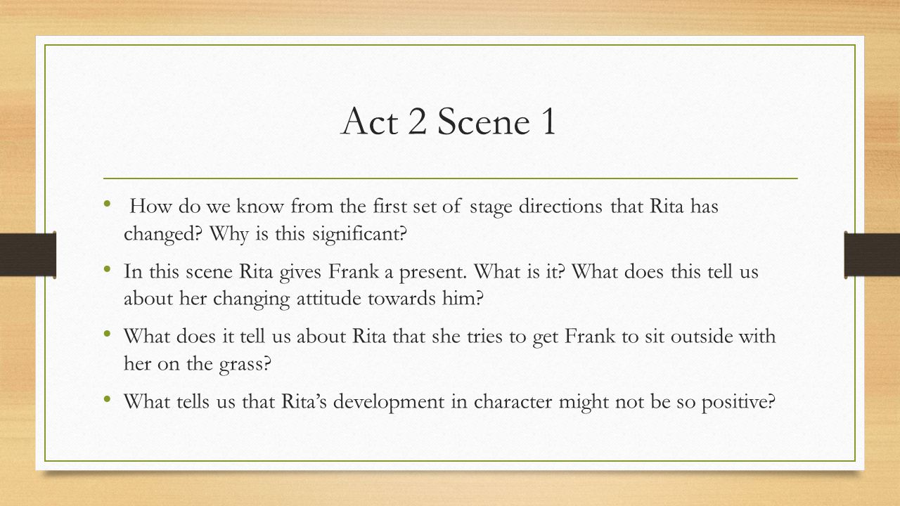 Educating Rita A Play By Willy Russell. - Ppt Video Online Download