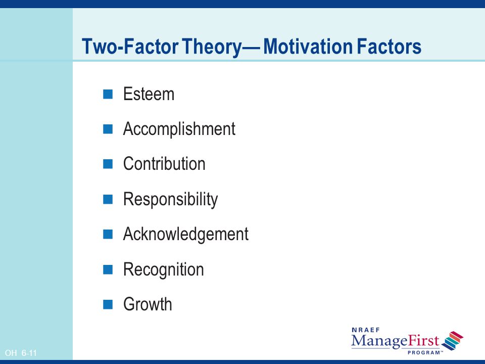 Two-Factor Theory— Motivation Factors