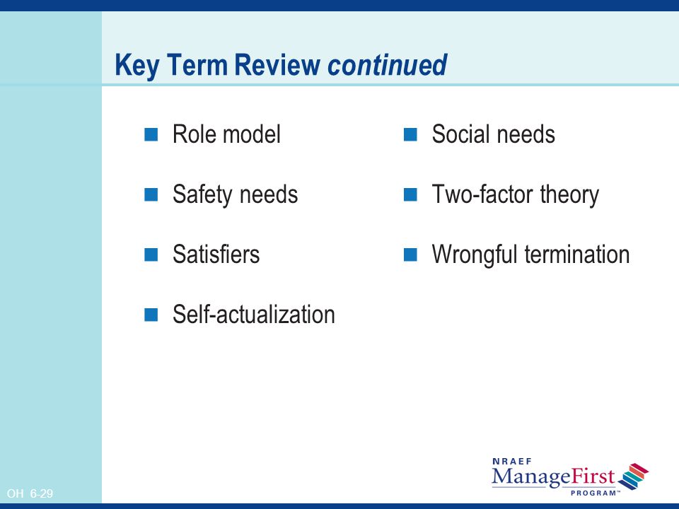 Key Term Review continued