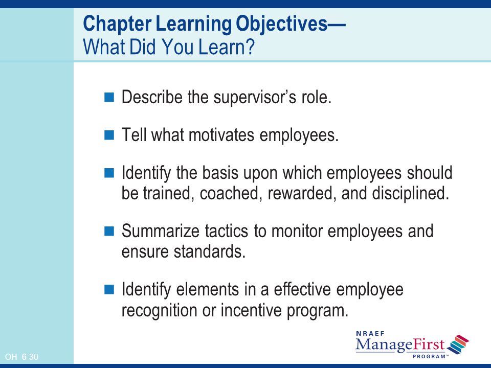 Chapter Learning Objectives— What Did You Learn