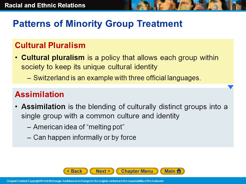 Patterns of Minority Group Treatment