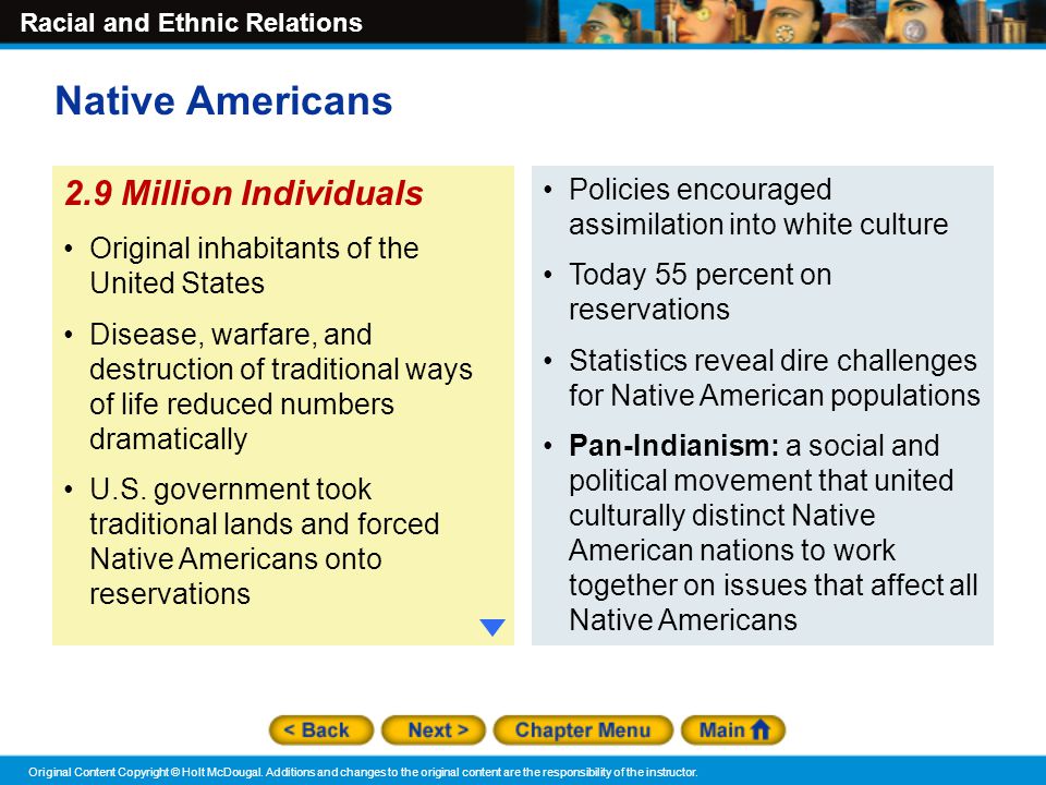 Native Americans 2.9 Million Individuals