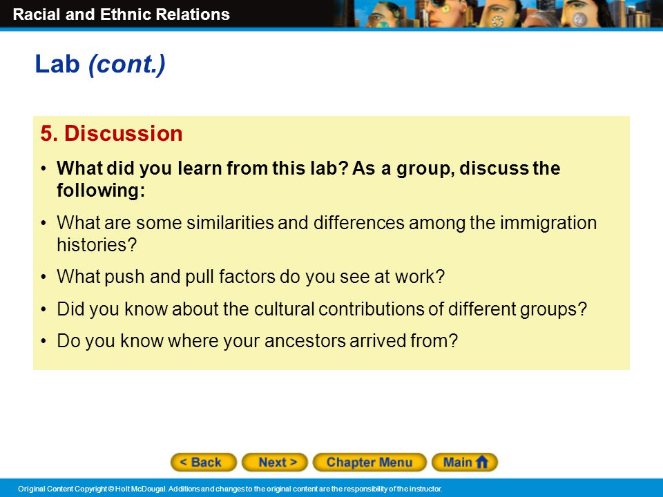 Lab (cont.) 5. Discussion. What did you learn from this lab As a group, discuss the following: