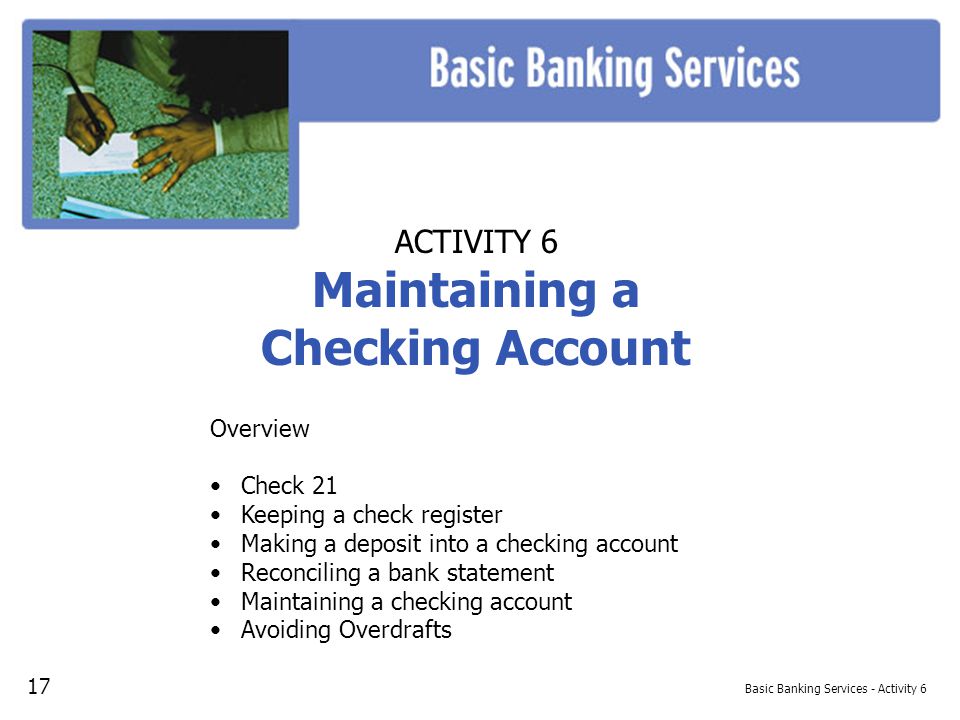Basic Banking Services - Activity 6
