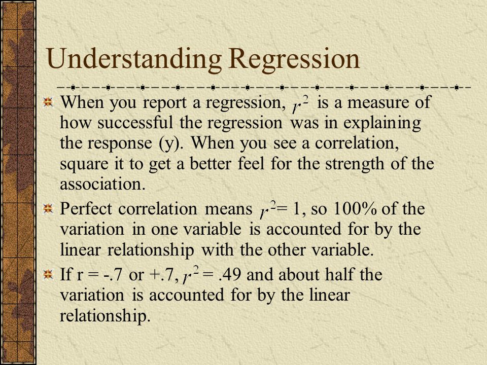 Understanding Regression
