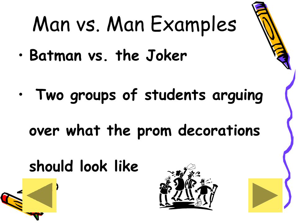 Man vs. Man Examples Batman vs. the Joker