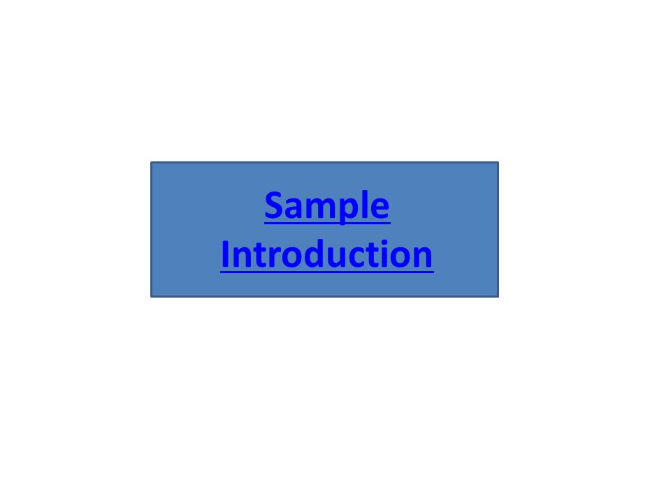 Sample Introduction