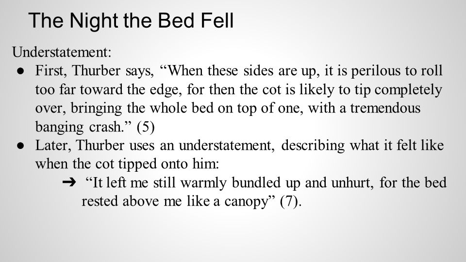 the night the bed fell summary