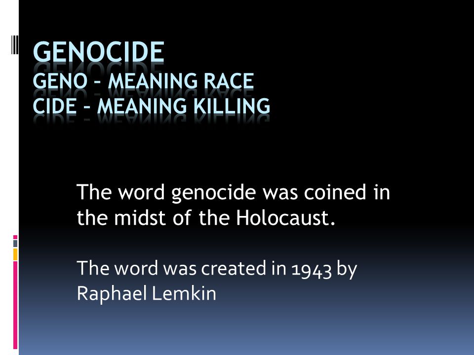Genocide meaning