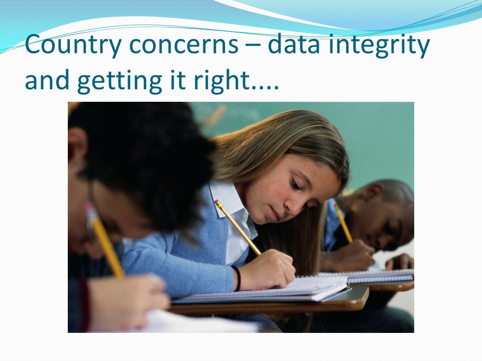 Country concerns – data integrity and getting it right....