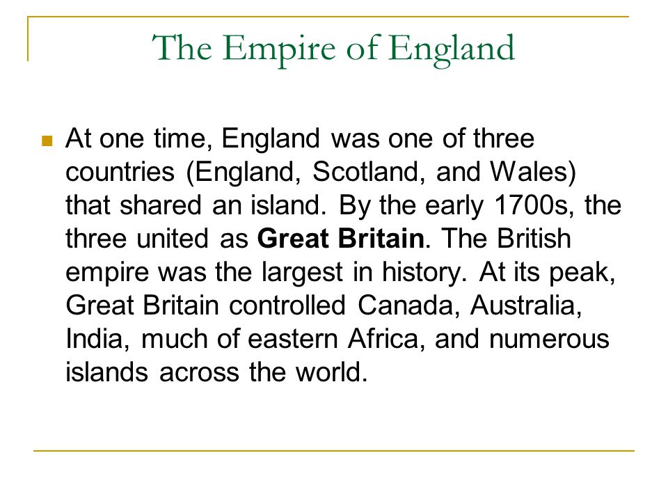 The Empire of England