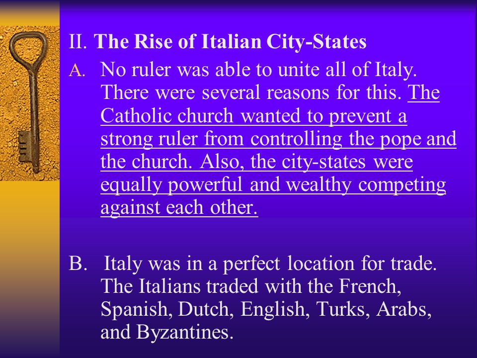 II. The Rise of Italian City-States