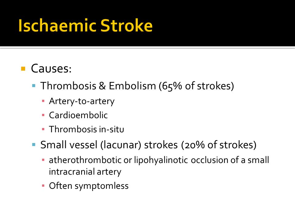 Clinical Presentation of Stroke Syndromes - ppt video online download