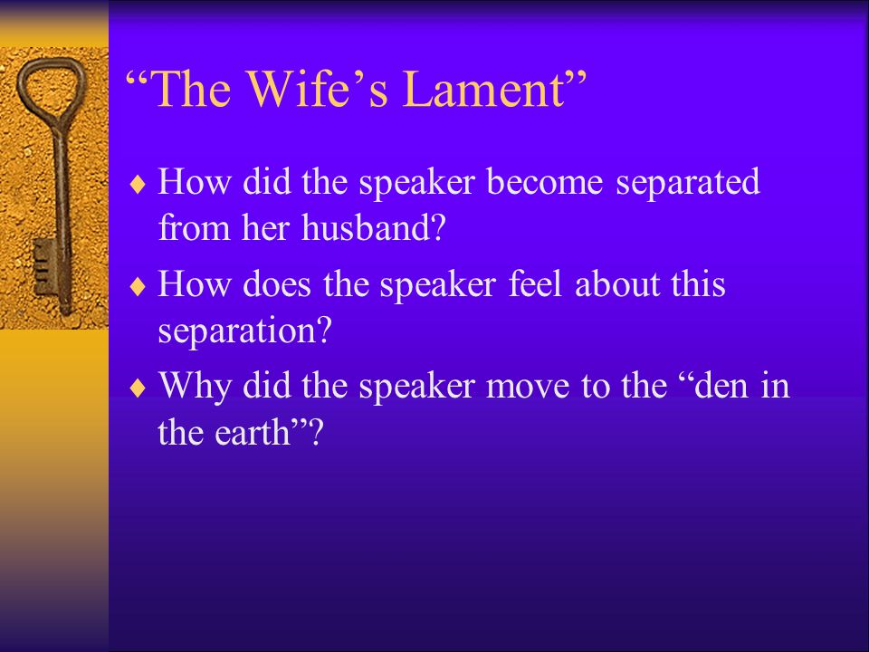 the wifes lament analysis