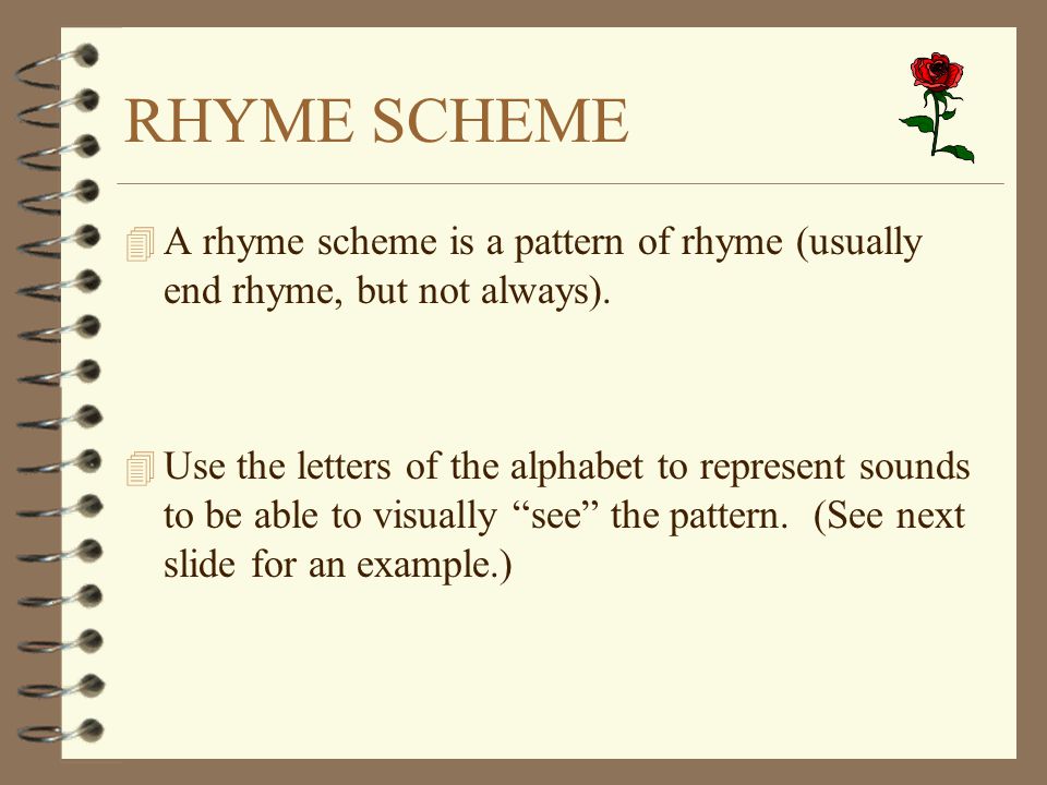 reversed consonance rhyme scheme