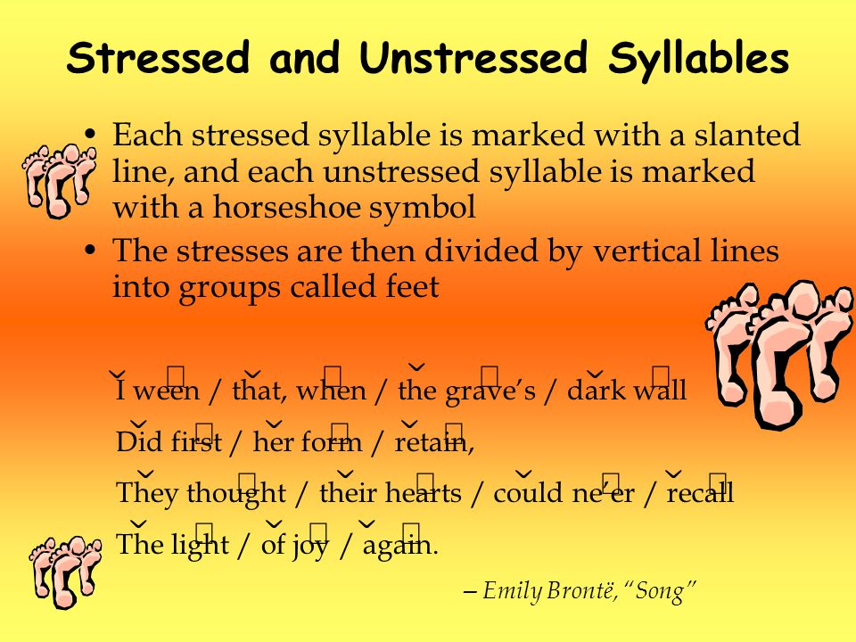 First syllable stressed