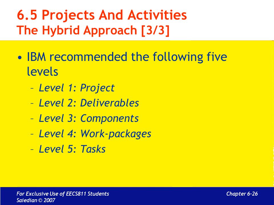 6.5 Projects And Activities The Hybrid Approach [3/3]