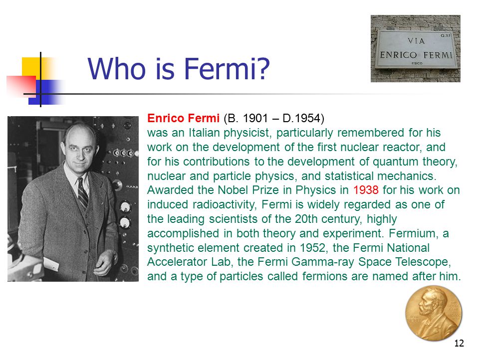 Курсовая работа по теме Enrico Fermi and his discovery