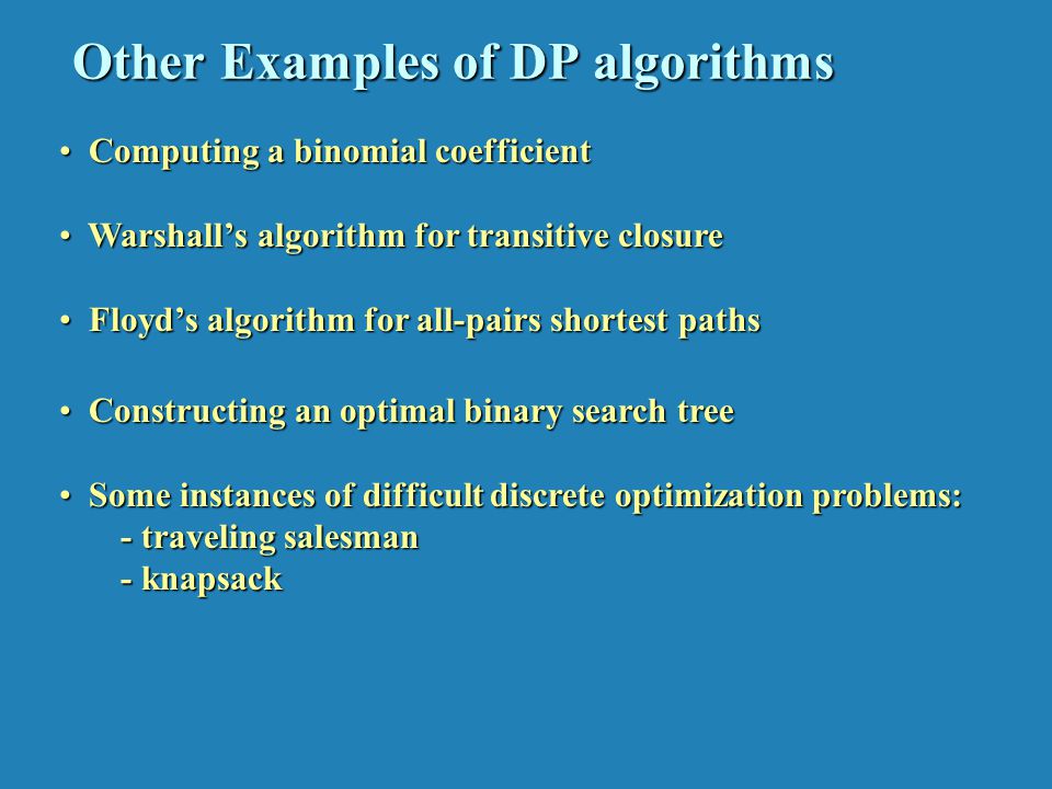 Computing a binomial coefficient by DP