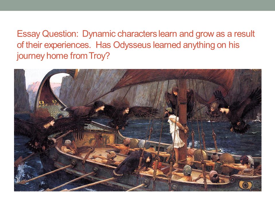 Essay Question: Dynamic characters learn and grow as a result of their experiences.
