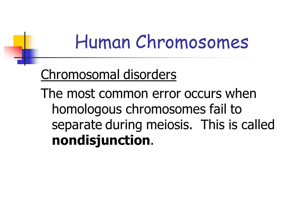 Human Chromosomes Chromosomal disorders