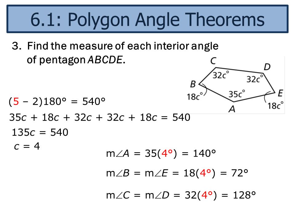 6 1 Polygon Angle Theorems Ppt Video Online Download