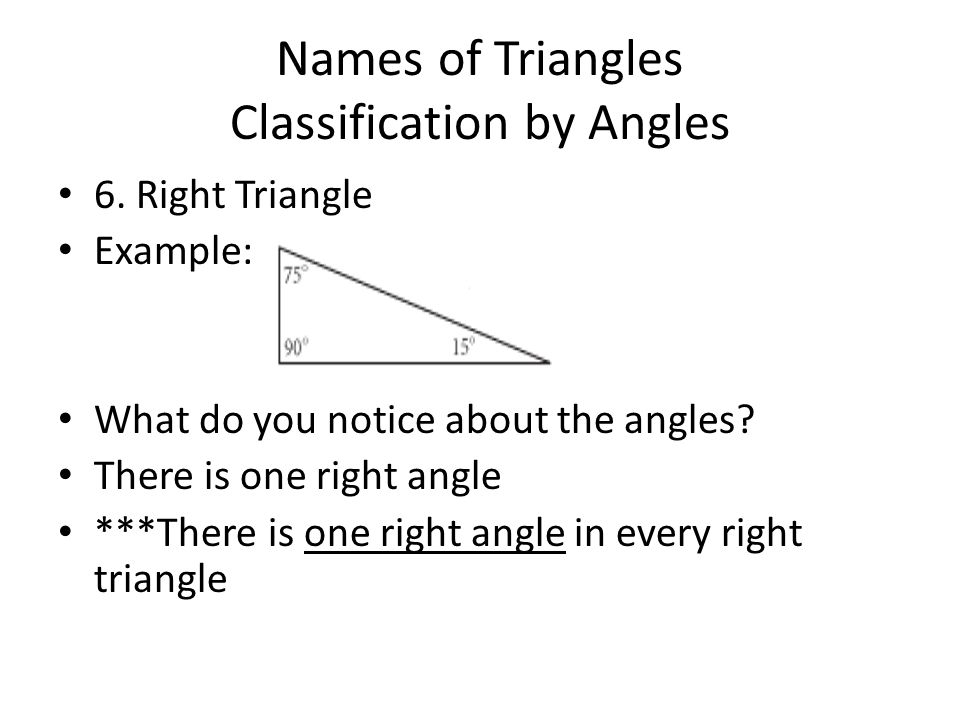 Triangle Classification by Angles