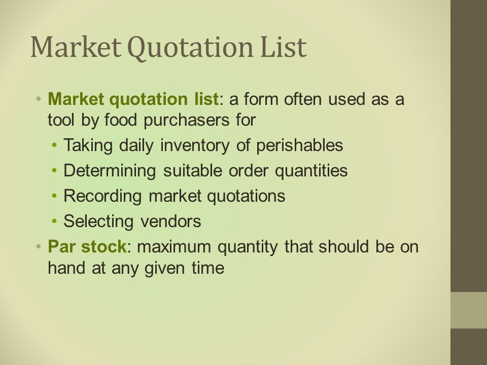 Chapter 4 Food Purchasing And Receiving Control Ppt Video Online