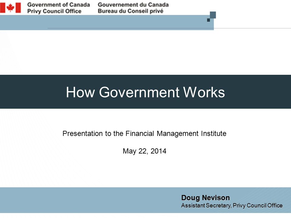 Presentation to the Financial Management Institute May 22, 2014