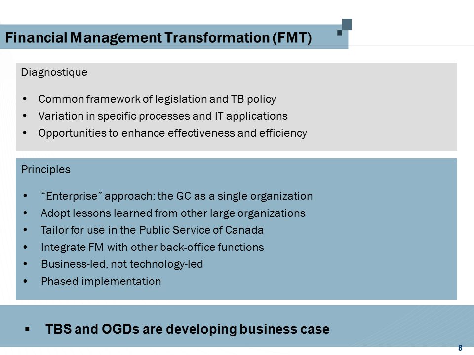 Financial Management Transformation (FMT)