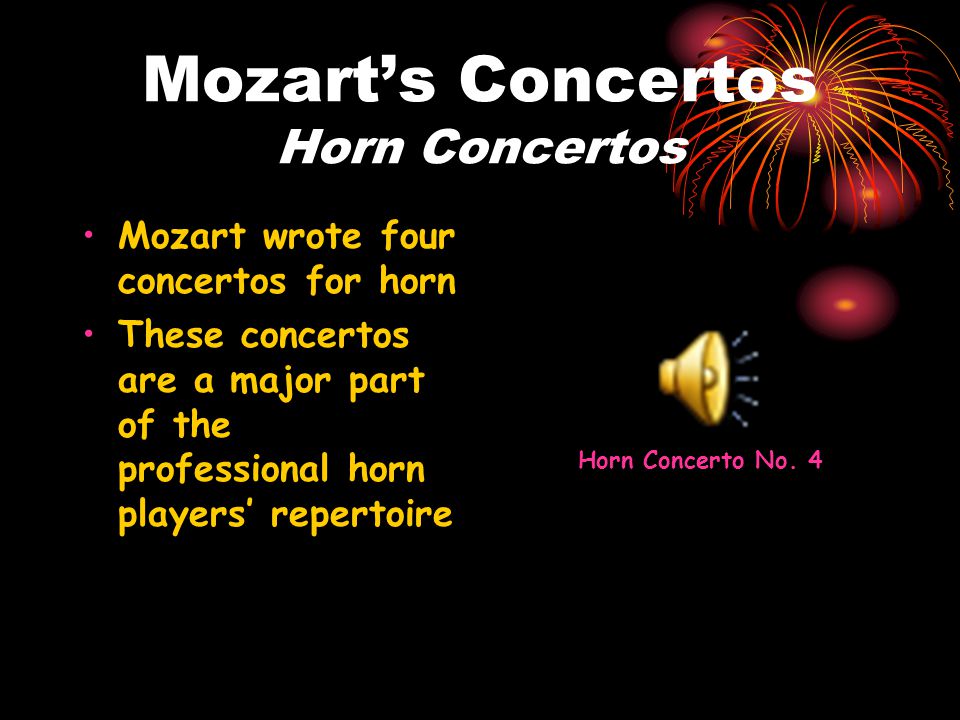 Mozart’s Concertos Horn Concertos