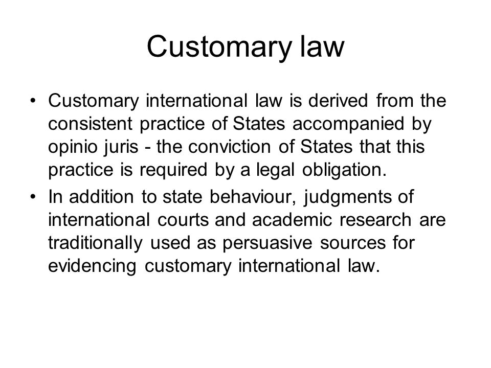 Customary law